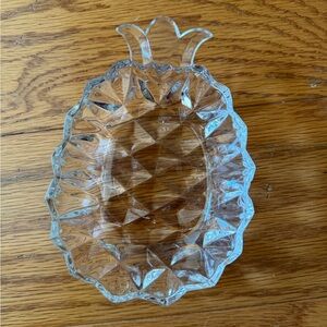 Glass Pineapple Shaped Serving Candy Trinket Dish Home Decor Decoration